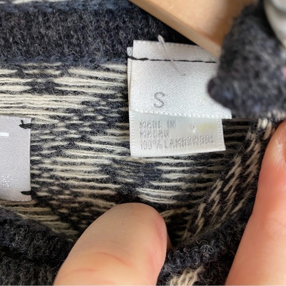 Vintage Esprit Geometric Nordic Wool Oversized Sweater - Picture 5 of 13